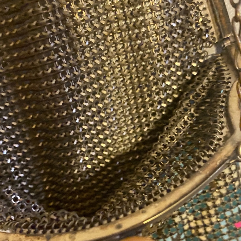 Antique Mandalian Purse Enamel Mesh Art Deco - Picture 8 of 8